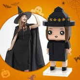 Full Body Custom 1 Person Brick Figures Small Particle Block Witche Brick Figures Halloween Gifts Personalized Small Particle Block Toy